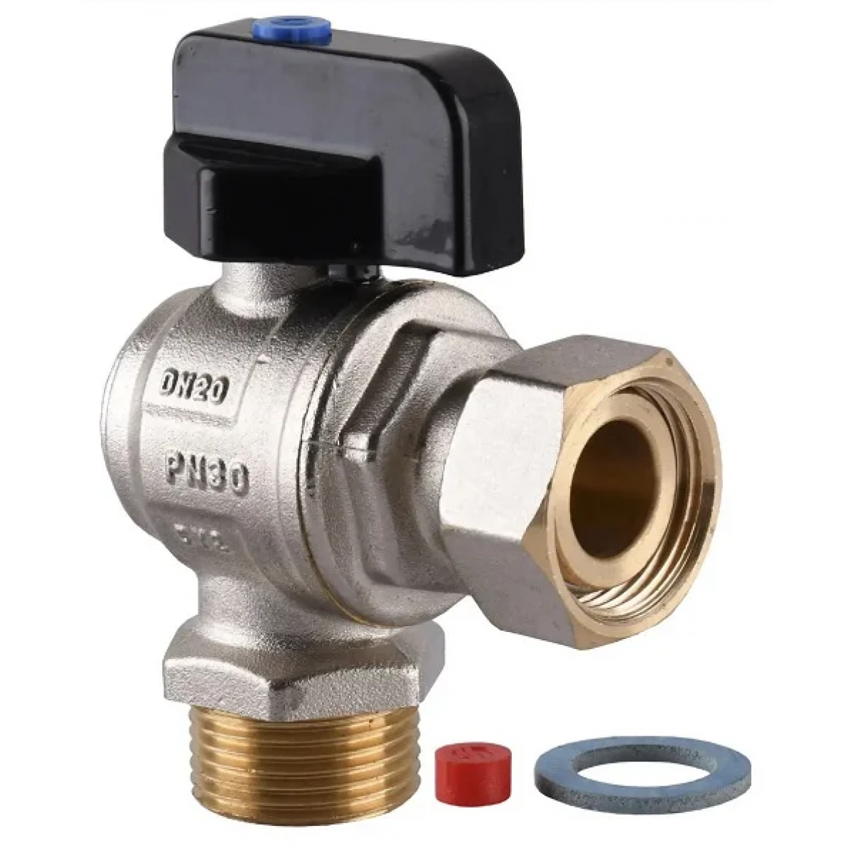Kampinis ventilis 3/4" v/i, su laisva veržle VP150814 Kampinis ventilis 3/4" v/i, su laisva veržle VP150814